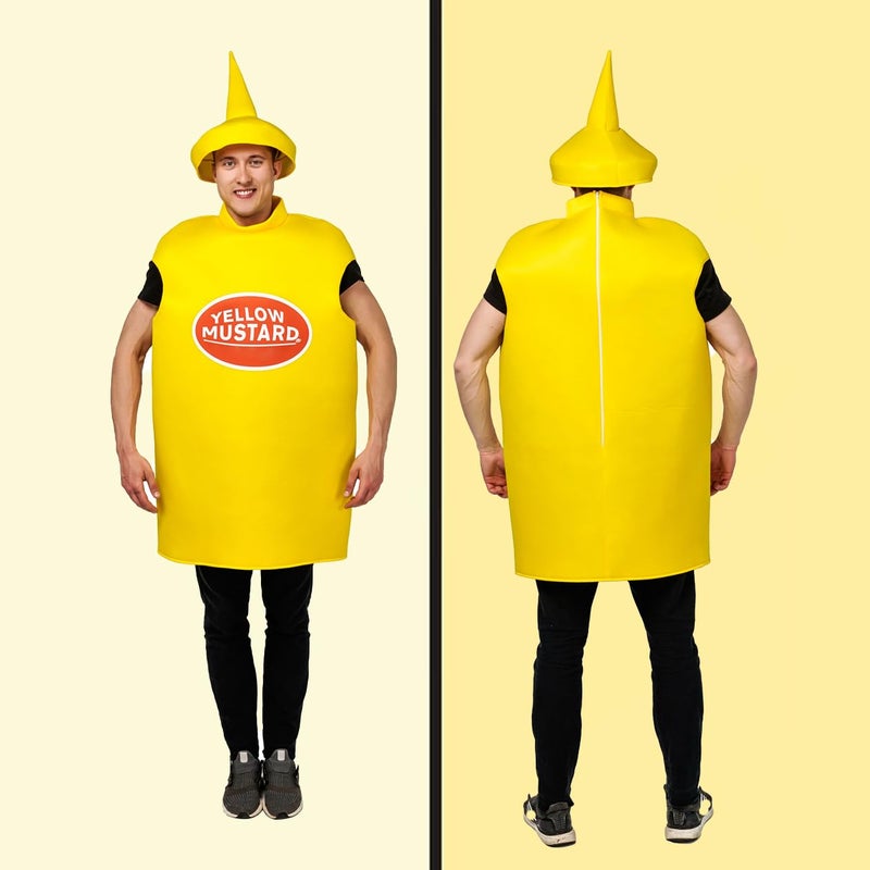 DSplay Adult Unisex Lightweight Yellow Mustard Costume - Image 4